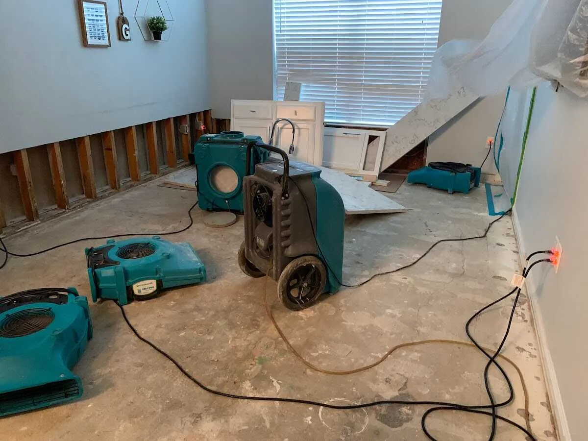Dehumidifier in flood-cut room for Water Extraction & Removal in Bushkill